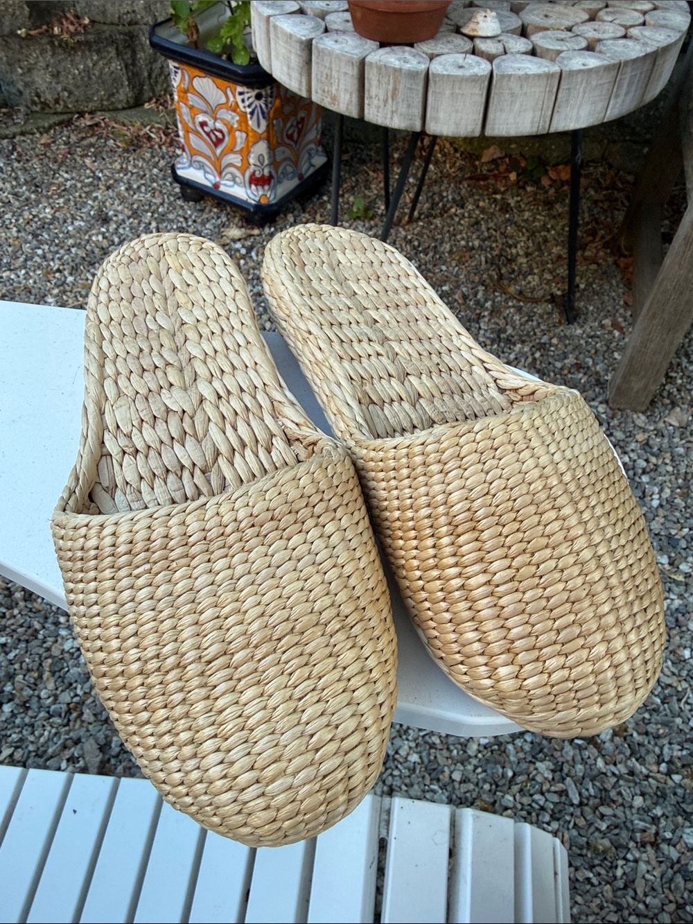 Woven Straw Women’s Slippers - Natural